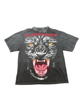 🔥🔥  Loiter Urban Beast Vintage Black Acidwash Streetwear T-Shirt